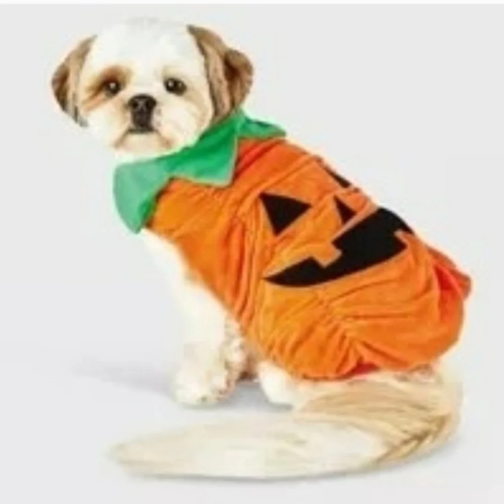 NWT Halloween Plush Pumpkin Pet Dog Costume | Hyde & EEK! Boutique Jack-O-Latern